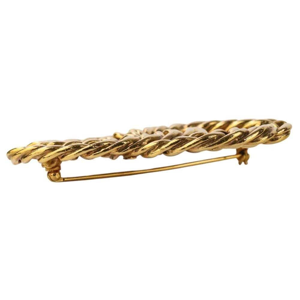 CHANEL Vintage Gold Logo Brooch - Picture 6 of 12